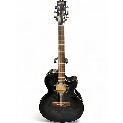 Used Mitchell MX430QAB Midnight Black Edge Burst Acoustic Electric Guitar