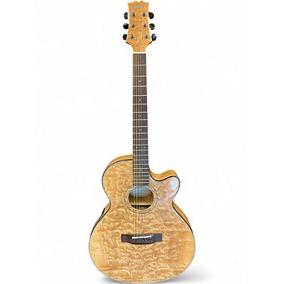 Used Mitchell MX430QAB Natural Acoustic Electric Guitar