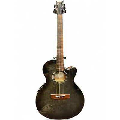 Used Mitchell MX430QAB Trans Black Acoustic Electric Guitar
