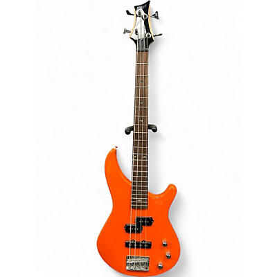 Used Mitchell Mb100R Orange Electric Bass Guitar