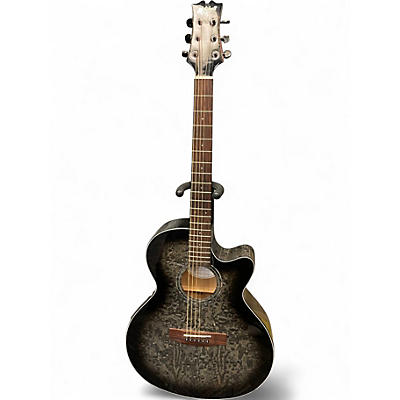 Used Mitchell Mx430QAB Black Burst Acoustic Electric Guitar