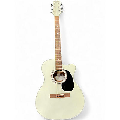 Used Mitchell O120ce Polar White Acoustic Electric Guitar