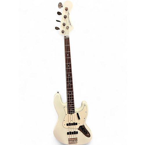 Used Modern Vintage MVJ4-66 White Electric Bass Guitar White