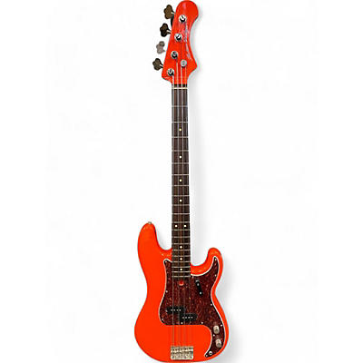 Used Modern Vintage MVP4-62 Fiesta Red Electric Bass Guitar