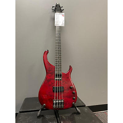 Used Modulus Guitars Q4 Quantum QUILTED SCARLETT Electric Bass Guitar