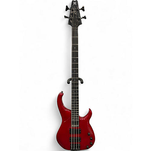Used Modulus Guitars Q4 Quantum TRANS RED Electric Bass Guitar TRANS RED