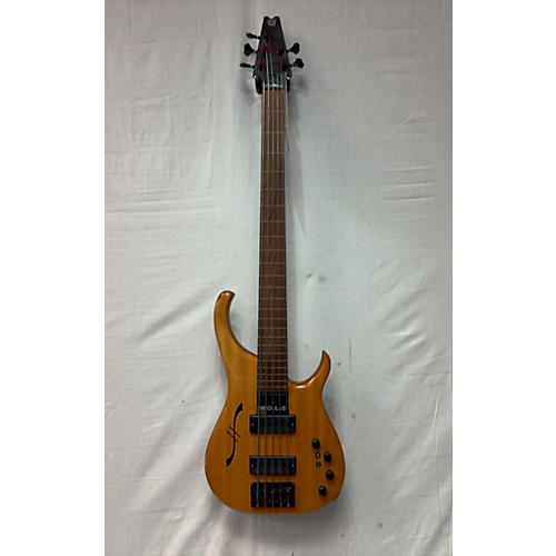 Modulus Guitars Used Modulus Guitars Q5 Quantum 5 String Fretless Semi-Hollow Electric Bass Guitar Natural