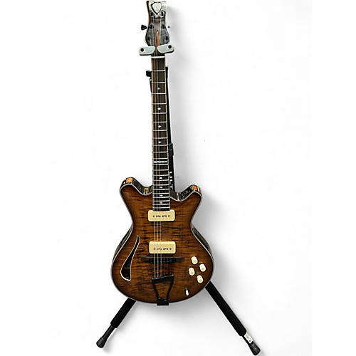 Used Mofoamerican TAVERN RT WITH PIEZO MOCHA BURST Hollow Body Electric Guitar MOCHA BURST