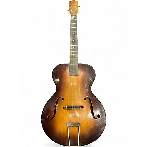 Used Montgomery Ward Archtop Tobacco Sunburst Acoustic Guitar Tobacco Sunburst