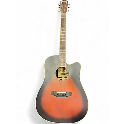 Used Morgan Monroe CD500DCE Dark Cherry Burst Acoustic Electric Guitar