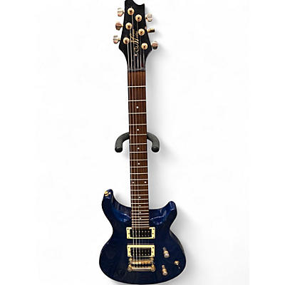 Used Morgan Monroe Tempest Blue Solid Body Electric Guitar