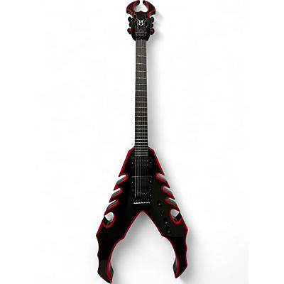 Used Moser BASTARD BLACK AND RED Solid Body Electric Guitar