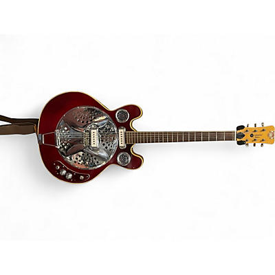 Used Mosrite D100 Trans Red Resonator Guitar