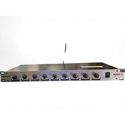 Used Nady RMX 6 CHANNEL MIC LINE MIXER Power Amp