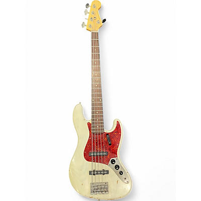 Used Nash Guitars 5 String Bass Antique Ivory Electric Bass Guitar