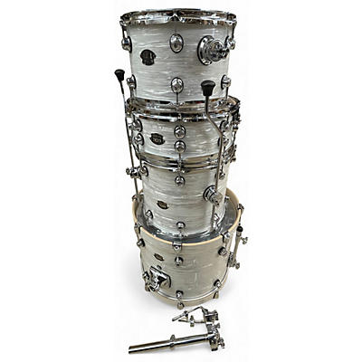 Used Natal Drums 4 Piece ARCADIA BIRCH SERIES WHITE SWIRL Drum Kit
