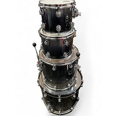 Used Natal Drums 4 Piece FUSION BLACK SPARKLE Drum Kit