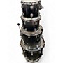 Used Natal Drums 4 Piece FUSION BLACK SPARKLE Drum Kit BLACK SPARKLE