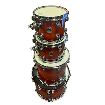 Natal Drums Used Natal Drums 4 piece Walnut Original Kit Trans Red Burst Drum Kit