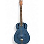 Used National Collegian satin blue Resonator Guitar satin blue
