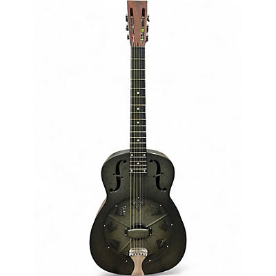 Used National NRP-B Black Rust Resonator Guitar