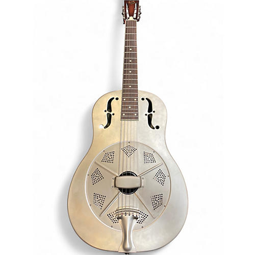 Used National RAW NICKEL NRP NICKEL Resonator Guitar NICKEL