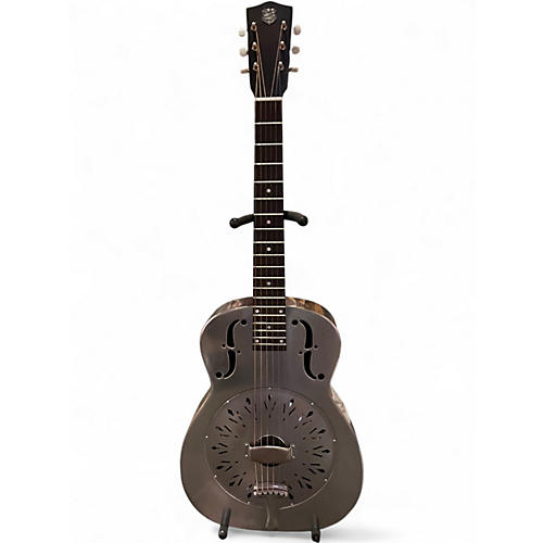 Used National RAW SERIES Silver Resonator Guitar Silver