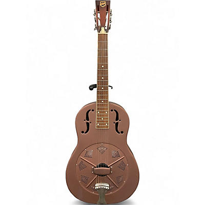 Used National Resophonic DELPHI TAUPE Copper Resonator Guitar
