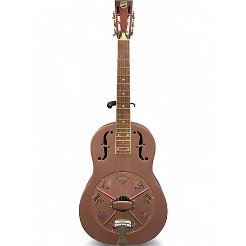 Used National Resophonic DELPHI TAUPE Copper Resonator Guitar Copper