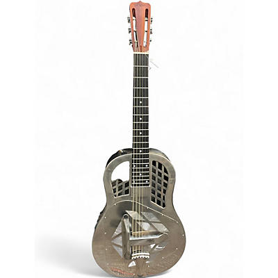 Used National Resophonic Tricone Silver Resonator Guitar