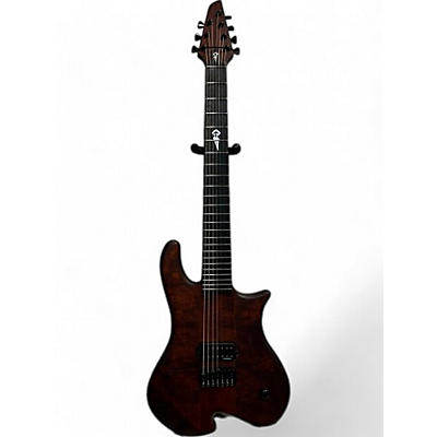 Used Nevborn Vile Trans Brown Solid Body Electric Guitar