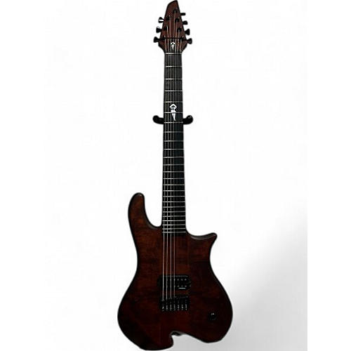 Used Nevborn Vile Trans Brown Solid Body Electric Guitar Trans Brown