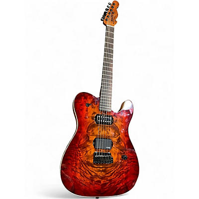 Used Neville T STYLE HONDURAN MAHOGANY RED BURST Solid Body Electric Guitar
