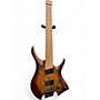 Used Nk HEADLESS 7 STRING Brown Solid Body Electric Guitar Brown