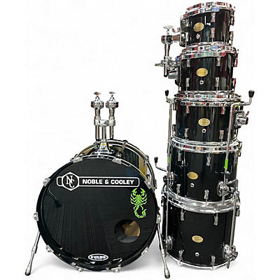 Used Noble & Cooley 6 Piece CD Maples Gloss Black Drum Kit