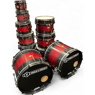 Used Noble & Cooley 9 Piece CD Maple Black Cherry Drum Kit