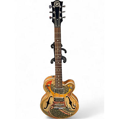 Used Normandy ALUMINUM ARCHTOP Custom Graphic Hollow Body Electric Guitar