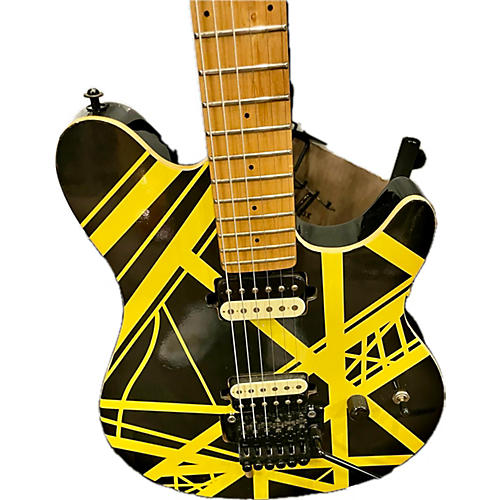 OLP Used OLP EVH WOLFGANG BLACK AND YELLOW Solid Body Electric Guitar Black and Yellow