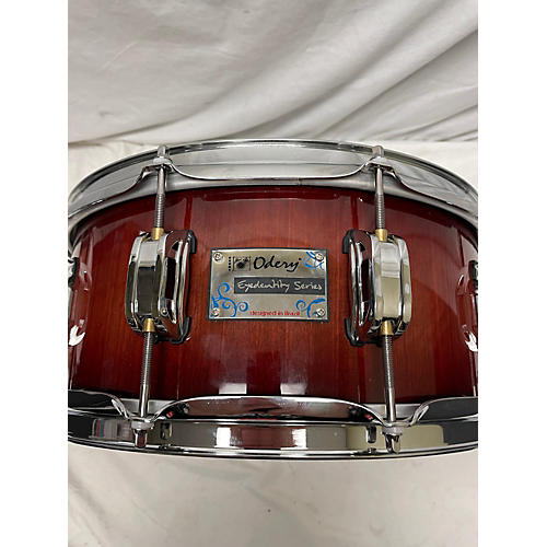 Odery Used Odery 14X6.5 Eyedentity Series Snare Drum Trans Crimson Red Trans Crimson Red 213