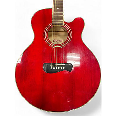 Olympia By Tacoma Used Olympia By Tacoma GUITAR CENTER LIMITED EDITION Candy Apple Red Acoustic Guitar