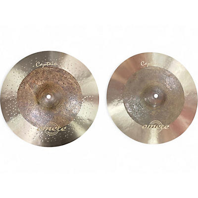 Used Omete 14in CAPTAIN HI HAT PAIR Cymbal