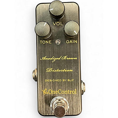 Used One Control Anodized Brown Distortion Effect Pedal