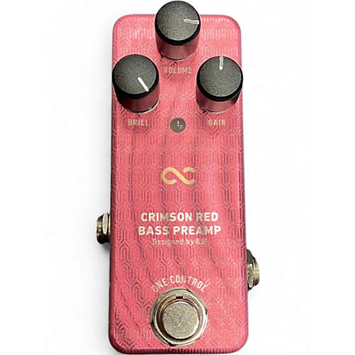 Used One Control CRIMSON RED BASS PREAMP Bass Effect Pedal