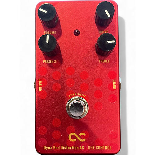 Used One Control DYNA RED DISTORTION Effect Pedal