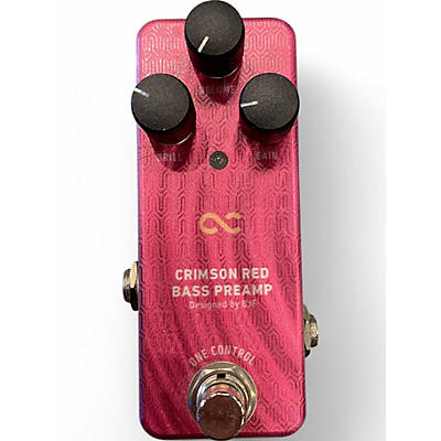 Used One Control crimson red bass preamp Bass Effect Pedal