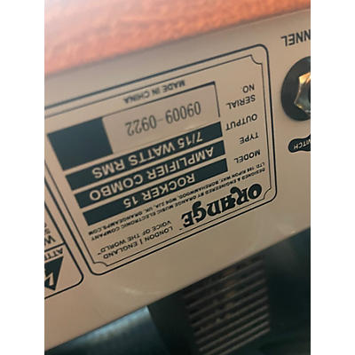 Used Orange Amplifiers Rocker 15 Tube Guitar Combo Amp