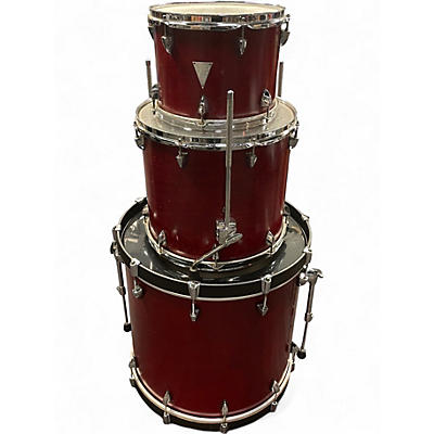 Used Orange County Drum & Percussion 3 Piece Venice Series Trans Cherry Drum Kit