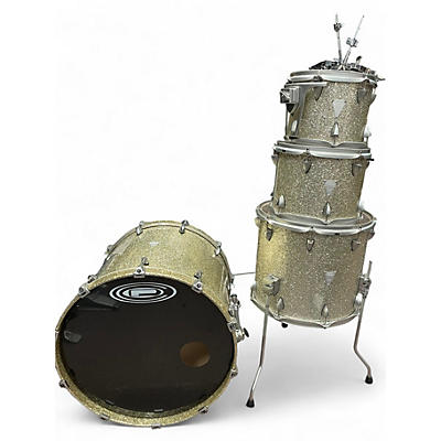 Used Orange County Drum & Percussion 4 Piece Newport Series Silver Sparkle Drum Kit