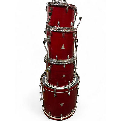 Used Orange County Drum & Percussion 4 Piece Venice Series Satin Red Drum Kit