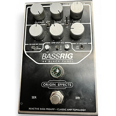 Used Origin Effects BassRIG ’64 Black Panel Bass Preamp & Overdrive Bass Effect Pedal